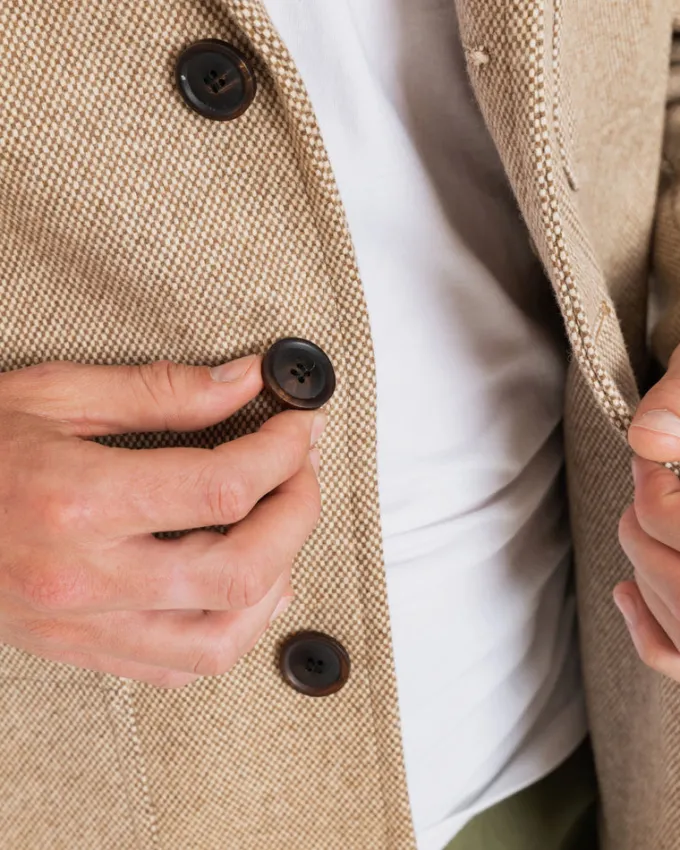 Jackets*Gloverall Textured Worker Blazer Tan