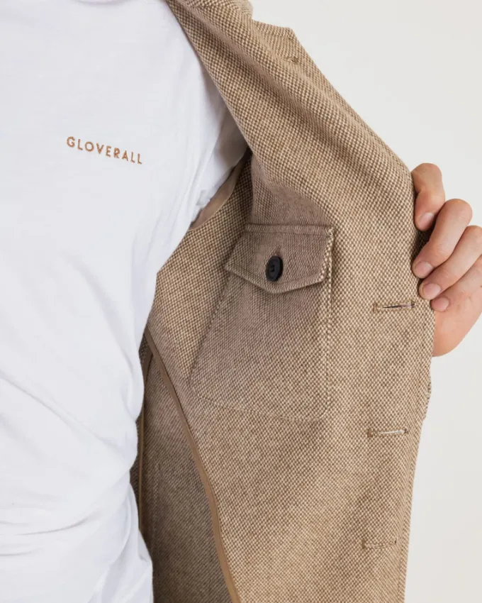 Jackets*Gloverall Textured Worker Blazer Tan