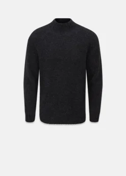 Knitwear & Tops*Gloverall Windsor Lambswool Jumper Charcoal