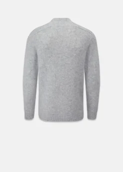 Knitwear & Tops*Gloverall Windsor Lambswool Jumper Light Grey
