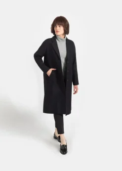 Overcoats*Gloverall Women's Chesterfield Refined Overcoat Navy