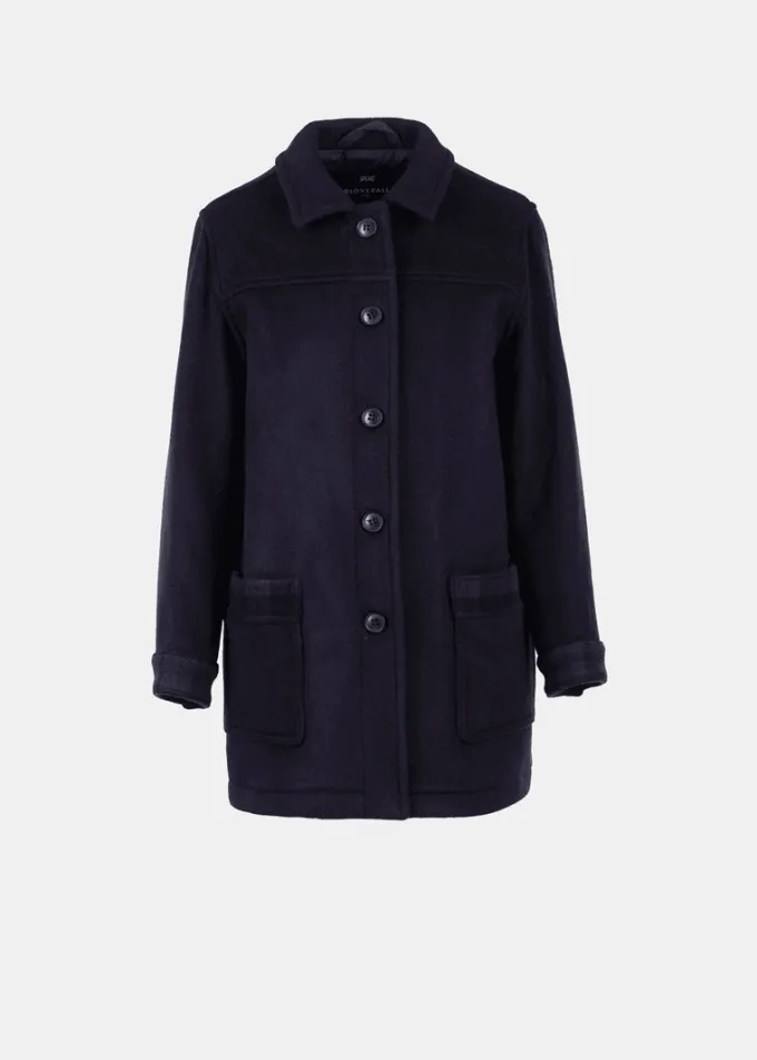Jackets*Gloverall Women's George Jacket Navy Black Watch