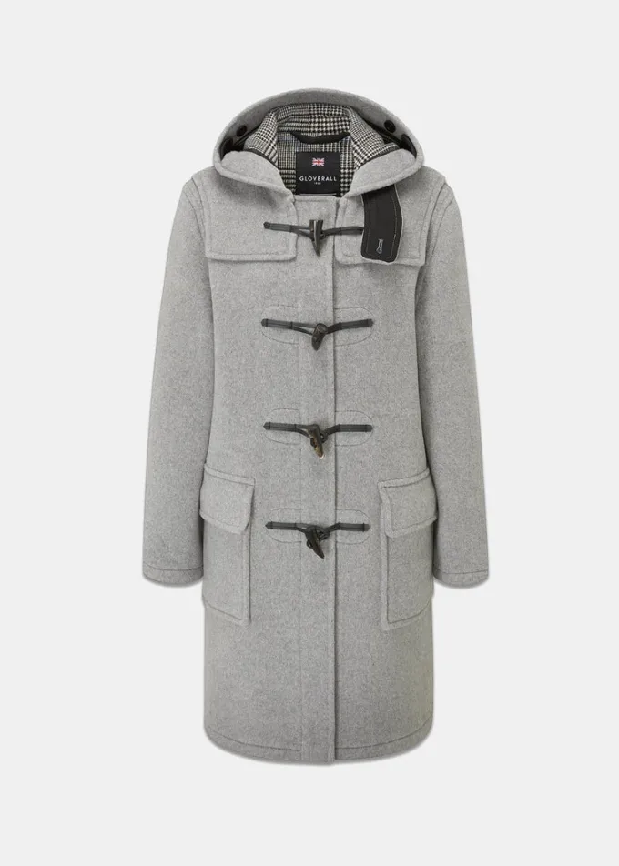 Duffle Coats*Gloverall Women's Original Duffle Coat Silver Prince of Wales