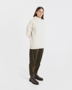 Knitwear & Tops*Gloverall Women's Submariner Jumper Ecru