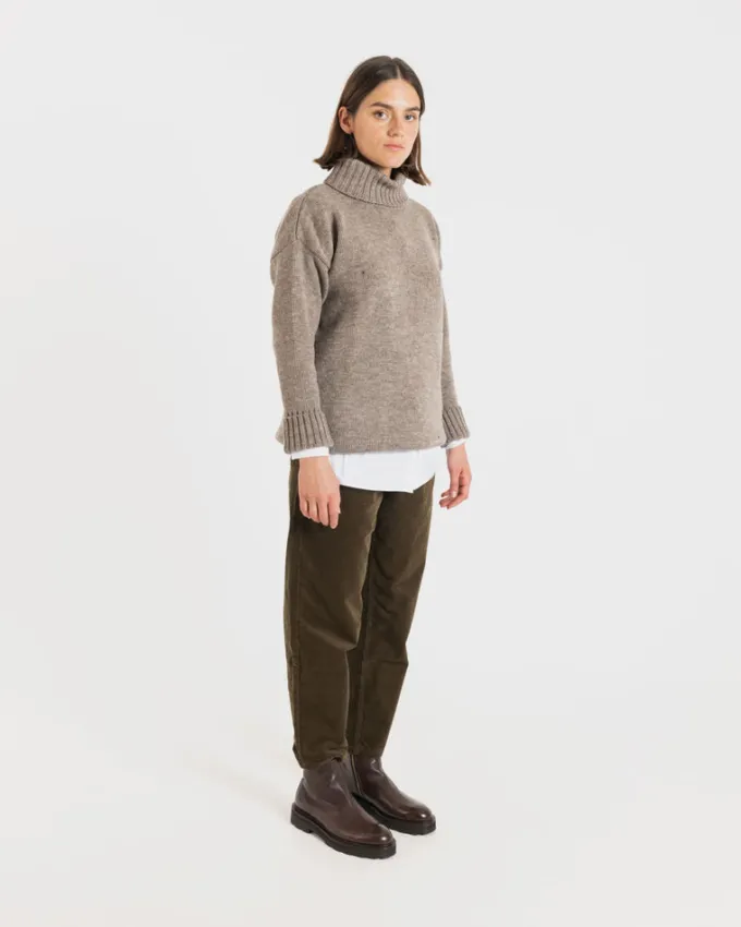 Knitwear & Tops*Gloverall Women's Submariner Jumper Mushroom